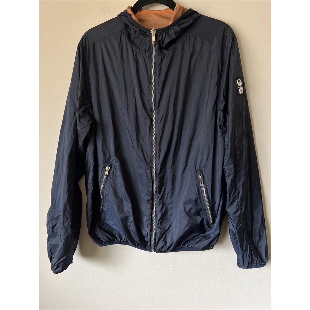 HERO SEVEN 7 FRANCE Lightweight Full Zip Jacket With Hood Windbreaker Size M